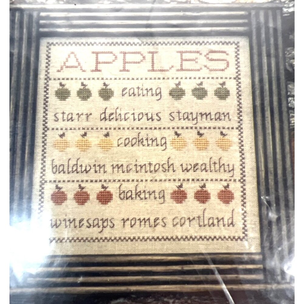 Cedar Hill Counted Cross Stitch Apples Chart Shaker Country Pattern For Home Dec
